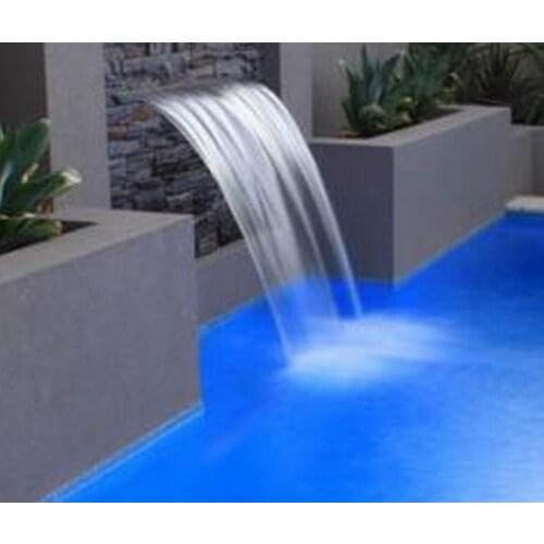 Waterproof swimming pool 1500mm length ABS Acrylic water fall strip lip 25mm / waterfall spa pool water jet no led light