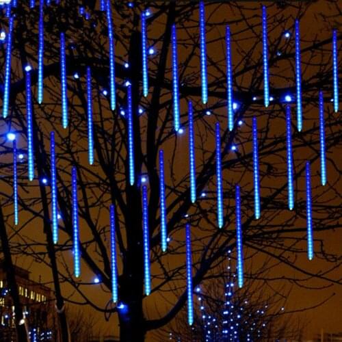 50cm 30cm 20cm waterproof Meteor Shower Rain Tubes Led Light Lamp 240V EU Plug Christmas Light Wedding Garden Decoration Xmas