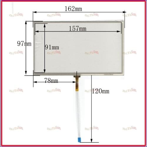 ZhiYuSun compatible XWT214 7.1inch 4 line For Car DVD touch screen panel for radio car 162mm*97mm FreeShipping
