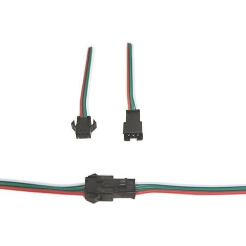 10 pairs 3pin JST connector 10cm WS2812B WS2811 LED Strip light Female/male Connector