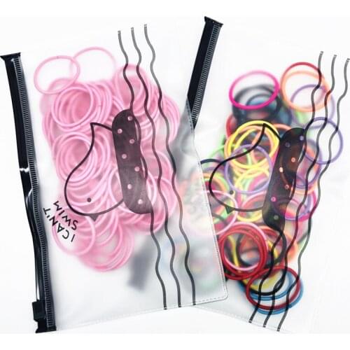 100Pcs/Bag Small Nylon Elastic Hair Bands Headbands Kids Thin Ponytail Holders Candy Color Hair Accessories for Girls Hair Gums