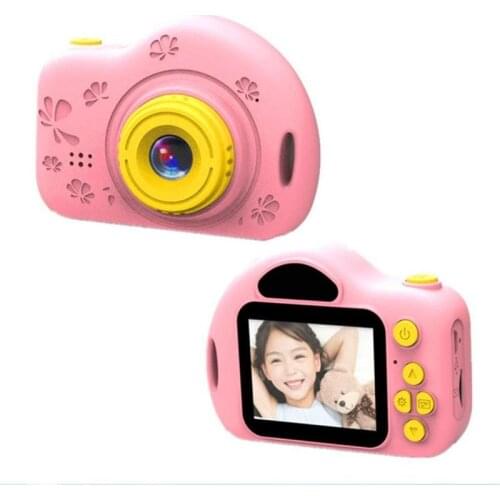 2 Inch HD Screen Mini Camera Kids Toys Cartoon Digital Cameras Video Recorder Camcorder Language Switching Timed Shooting