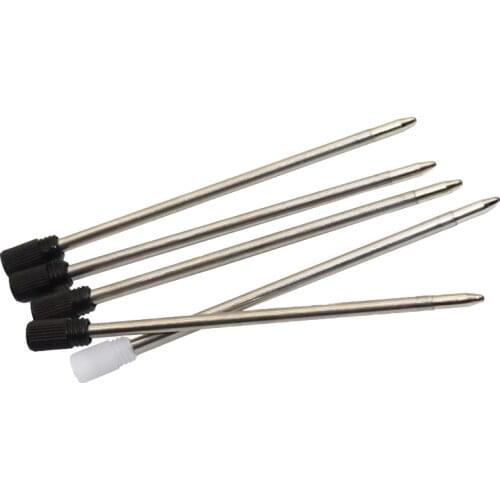 20 Pcs Refill 0.7mm Full Metal Core 7cm Short Blue And Black Ink Refill Replacement School Supplies Office Accessories