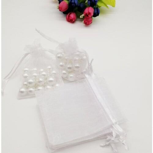 200pcs Organza Jewelry Bags Pouch 9x12cm Jewelry Packaging Display Packaging For Jewelry Pouches Drawstring Organza Bag Wedding