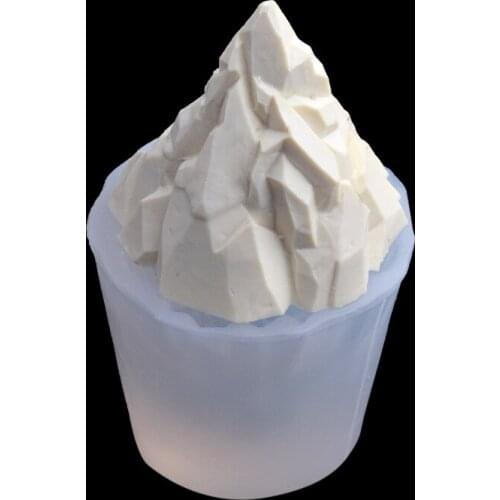 2020 Diy Baking Chocolate Mold Single Three-dimensional Iceberg Snow Mountain Silicone Mousse Cake Mold Ice Cream Candle Mold