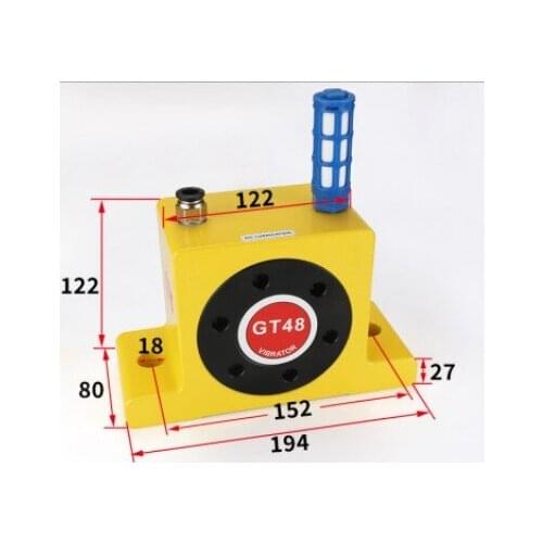 3/8'' GT-48 GT40 bin stock mini Pneumatic Vibrators,Pneumatic Turbine Vibrator pneumatic hammer Arch breaking vibrator PNEU-TEK