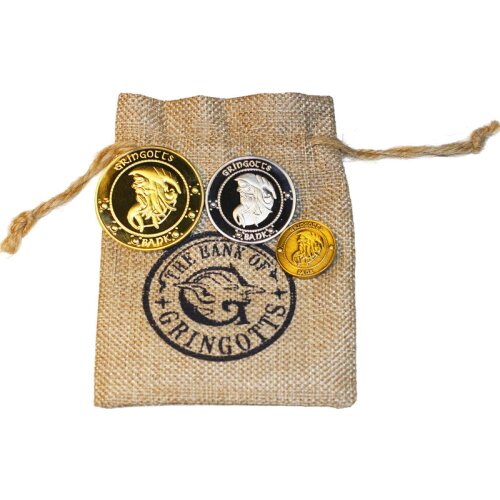 3pcs/set Potter Cosplay Collection Hogwart Gringott Bank Coin Collection Harried Noble Magic School Wizarding World Gift