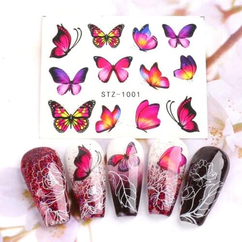 30PCS Butterfly Laser Nail Art Stickers 3D Stickers Waterproof Cute Butterfly Nail Stickers DIY Manicure Decoration