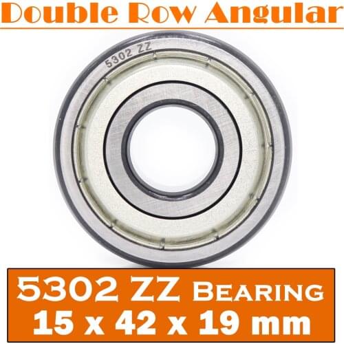 5302 ZZ Bearing 15 x 42 x 19 mm ( 1 PC ) Axial Double Row Angular Contact 5302ZZ 3302 ZZ 3056302 Ball Bearings