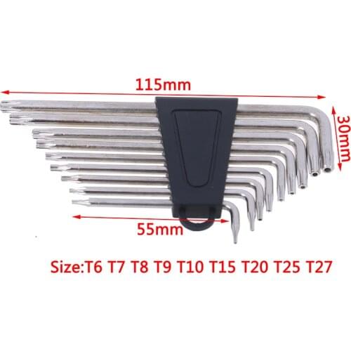 9pcs/set Plum Spanner Wrench Sets Torx L Shape Repair Tool Screwdriver Tool