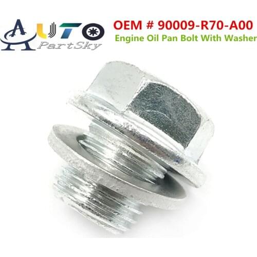 90009-R70-A00 M14*1.25 Magnetic Engine Oil Pan Bolt With Washer Drain Magnetic Oil Drain Plug Nut For Honda for Acura Accord