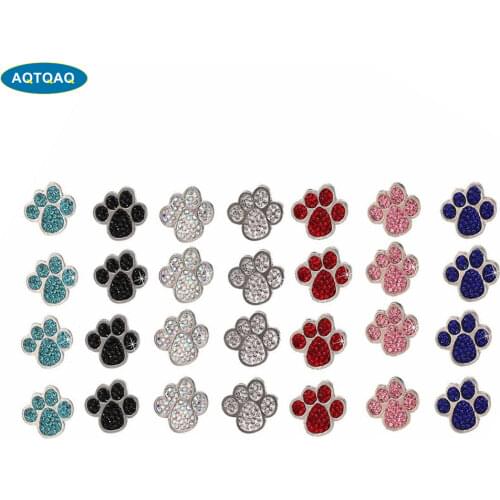 AQTQAQ 4Pcs/Set Universal Paw Tire Stem Valve Caps Rhinestone Car Dustproof Wheel Air Covers for Bike Motorcycles