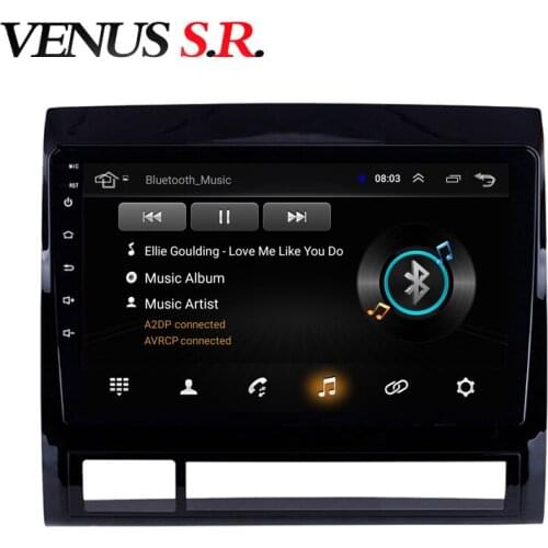 VenusSR Android 9.1 2.5D Car DVD Player GPS Navigation Multimedia For Toyota Tacoma Hilux 2005-2013 car stereo bluetooth