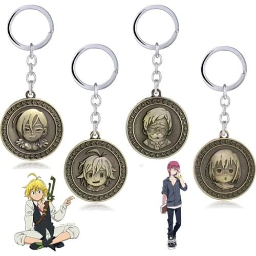 The Seven Deadly Sins Figure Keychain Meliodas Ban King Zeldris Anime Pendant Keyring Key Holder Cosplay Xmas Keychains
