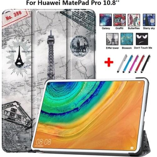 Cover for Huawei MatePad Pro 10.8 Case Slim Fold Tablet Hard Back Cover for Huawei MatePad Pro 10.8 2019 MRX-W09 W19 AL09 AL19
