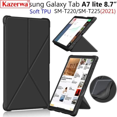 For Samsung Galaxy Tab A7 Lite 8.7 inch 2021 Case Leather Soft Magnetic Flip Stand Cover for Samsung Tab A 7 Lite 8.7 Tablet