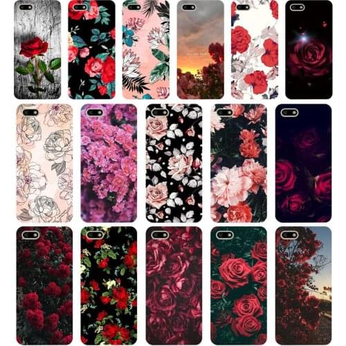 287H Valentines day roses flowers Soft Silicone Tpu Cover Case for huawei Honor 7a pro 7x play case