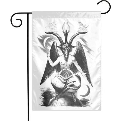 Church Of Satan Knights Templars God Baphomet Garden Flag Farm Double Sided printing Home Outdoor Vintage decoration