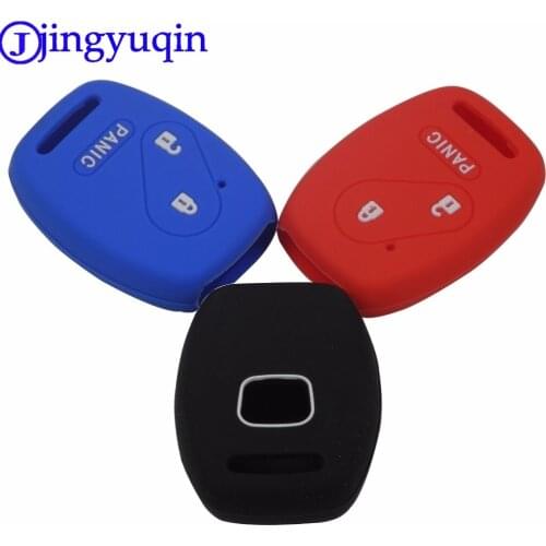 Jingyuqin 2/3 Buttons Remote Car-Styling Silicone Key Cover Case For Honda FIT INSIGHT Civic Accord CR-V Ridgeline