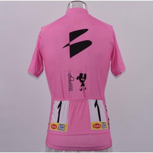 Classic Pink Cycling Jersey Women Bike Short Sleeve MTB retro Cycling Clothing Maillot Ciclismo Racing Bicycle Clothes
