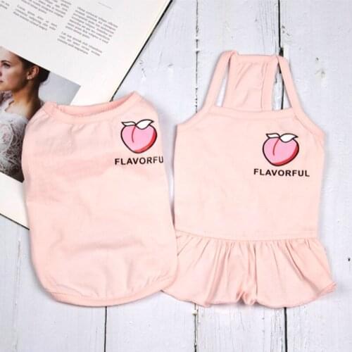 Summer Dog Clothing Couple Pet Clothes Vest Dress Chihuahua Yorkshire Cat Puppy Costume Poodle Bichon Pomeranian Schnauzer Shirt