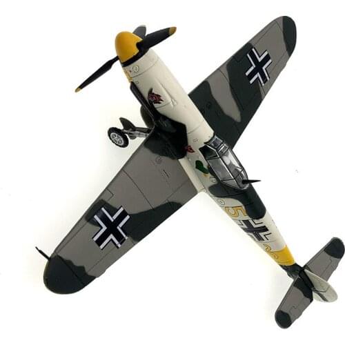 Diecast 1:72 Top Ten Famous German Fighters German Air Ace BF109 Fighter Aircraft Model Decoration Desktop Decoration