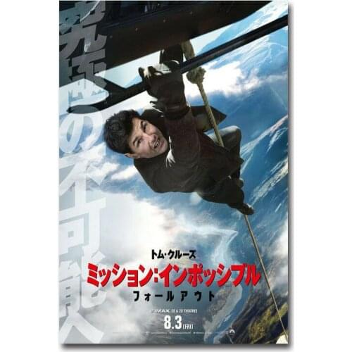 Mission Impossible Fallout Movie 3Silk Cloth Poster Art Bedroom Decoration