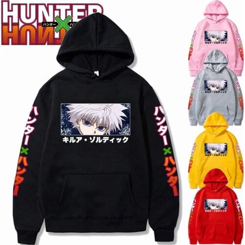 Hunter X Hunter Killua Printed Hoodies Men Casual Harajuku Anime Sweatshirt Tops