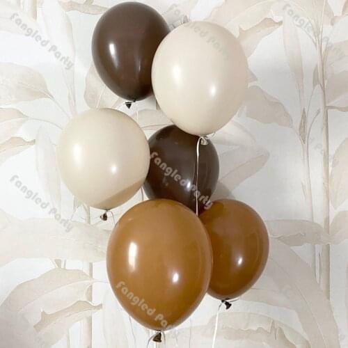 100pcs Natural Sand Caramel Coffee Balloons Garland Kit Baby Shower Gender Reveal Birthday Party Anniversary Wedding Decoration