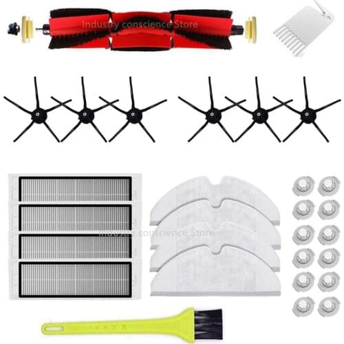 Main brush Hepa Filter Side brush Mop cloths Dust Box Water tank Kit for Xiaomi mijia robot roborock s50 s51 roborock 2