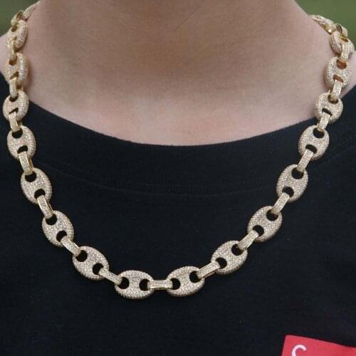 Personalized crystal coffee bean Chain Necklace