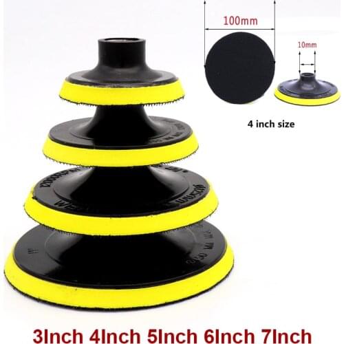 3' - 7' Inches Polishing Disc Suction Cup Self-adhesive Sticky Disk Sandpaper Sucker For Electric Grinder Polish & Drill Rod