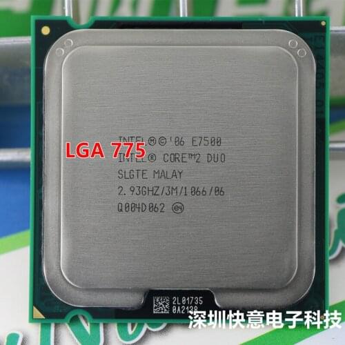 Intel Core 2 Duo Processor E7500 LGA775 Desktop CPU Intel central processing unit