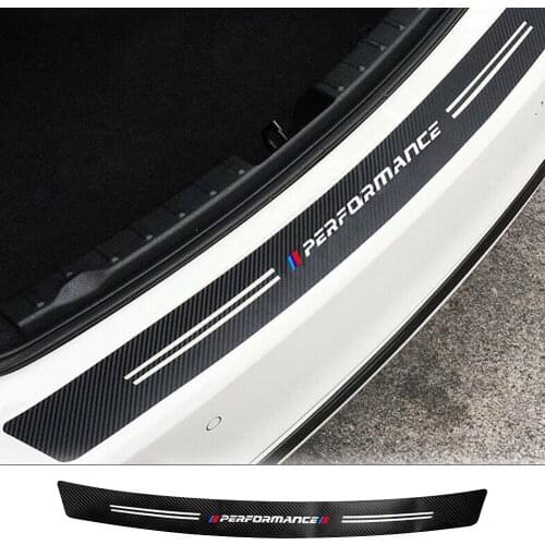 34.5 Inch PVC Durable Bmw Trunk Carbon Fiber Texture Bumper Guard Trim Strip Fits Most Bmw 1 2 3 4 5 6 7 M3 M4 Z4 Series