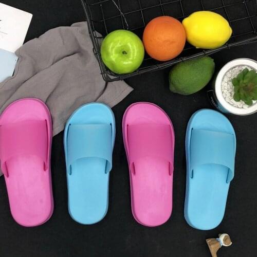 Childrens Slippers Solid Color Home Furnishing Soft Bottom Family Baby Children Flat Sandals and Slippers