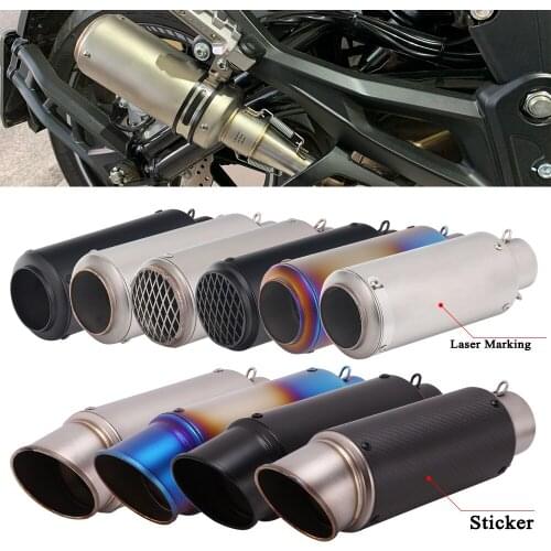 Universal 60mm/51mm Motorcycle Exhaust Modified Excape Moto Muffler Pipe For Kawasaki Ninja400 CBR600R MT03 CB800 X-ADV750 CB650