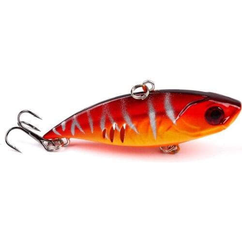 Fishing Lures Vib 65mm 11g Hard Bait With Treble Hook Carp Fishing Tool Wobbler Plastic Artificial Saltwater Lure For Pike Perch