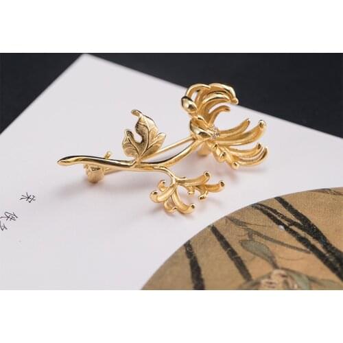 VLA Gold Brooches For Clothes