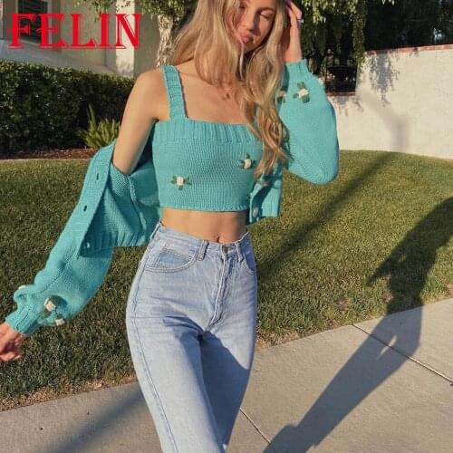 Za 2021 Casual Oversized Blue Knitted Women Cardigans V Neck Long Sleeve Autumn Streetwear Jackets Vintage Women Sweaters