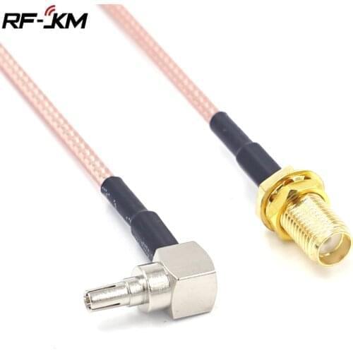 10PCS/lot SMA Female Jack To CRC9 Male Right Angle RG316 Pigtail RF Coax Cable 15cm For HUAWEI Modem