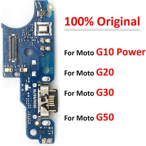 10Pcs/lot, Original USB Charging Port Mic Microphone Dock Connector Board Flex Cable For Moto G30 G10 Power Repair Parts