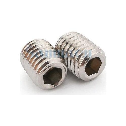 10Pcs M8 Cup Point Socket Hex Set Grub Screws 304 Stainless Steel