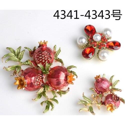 10pc Gold/Silver Color Enamel Oil drop Pomegranate flowers Charm Pendant For Brooch Jewelry DIY Handmade Jewelry Making
