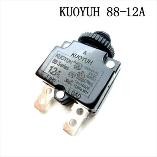 3Pcs Taiwan KUOYUH Overcurrent Protector Overload Switch 88 Series 12A