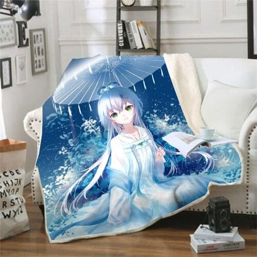 3D Print Cospa Sherpa For Bedroom Fleece Blanket Quilt Fashionable Home Vintage Bedding Sherpa Wrap Plush Throw Kids Blankets