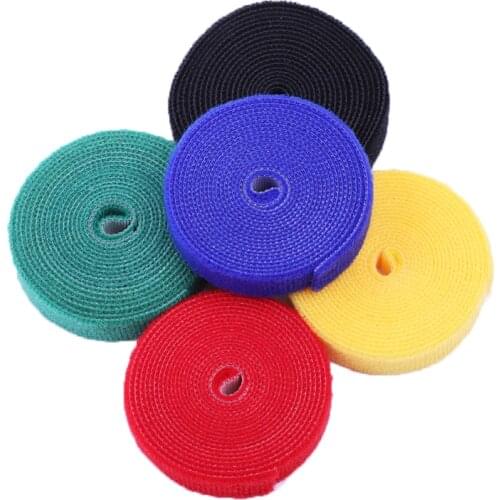 5Meters 1cm 1.5cm 2cm magic tape nylon cable ties hook loop strap adhesive fastener hook loop magic strip wire sewing tape