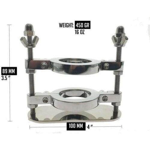 BDSM Male Ball Stretcher Restraints Smasher Squeezer Penis Scrotum Crusher Ring Men Chastity Training Testicles Pendant Sex Toys