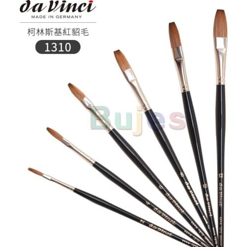 Da Vinci Graphic Design Series 1351 One Stroke Brush, Short Length Sabeline with Black Handle, Size 2,6,8,10,12,Art supplies