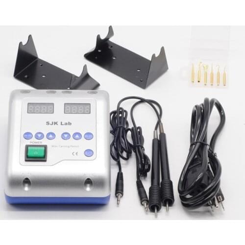 Electric Waxer Carving knife Machine 2*Pen&6*Wax Tip/Pot for Dental Equipment