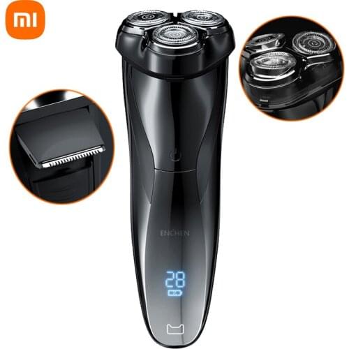 Xiaomi IPX7 Waterproof BlackStone 3D Electric Shaver Razora Replaceable 3D Head Beard Hair Trimmer with LCD Display
